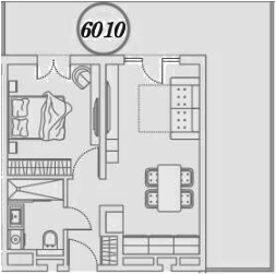 2-комн., 68.2 м², 6/7 этаж, ЖК «ГК Сан Гарден Хотел&СПА»