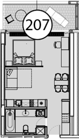 Студия, 55.5 м², 4/9 этаж, ЖК «Гостиничный комплекс Поляна Пик»