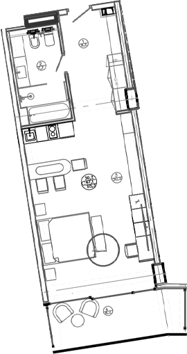 Студия, 47.1 м², 3/8 этаж, ЖК «Mandarin Garden Hotel»