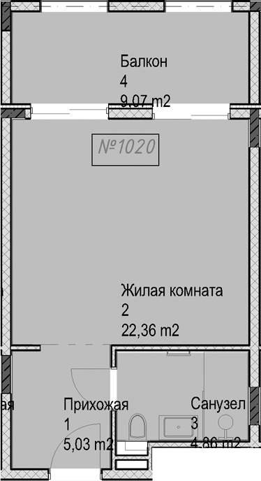 Продается 1-комн. квартира, 32.33 м²