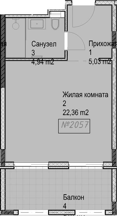 Продается 1-комн. квартира, 32.33 м²
