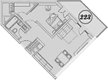 2-комн., 59.3 м², 2/9 этаж, ЖК «ГК Сан Гарден Хотел&СПА»