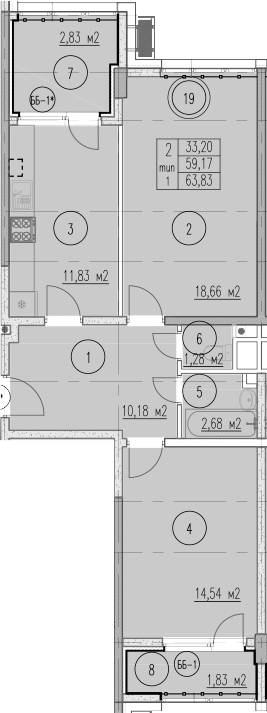 2-комн. Agoy Park Residence by Lavicon