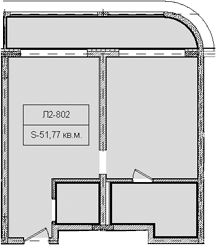 Объект, 51.77 м², 8/8 этаж, ЖК «Гостиничный комплекс Royal Beach Sochi»