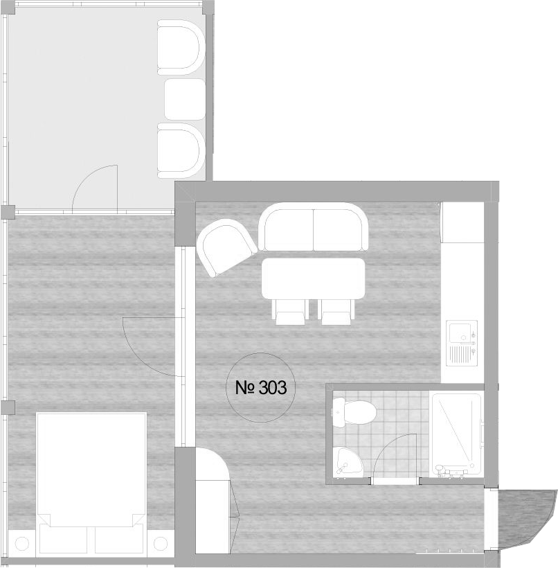 Объект, 45.5 м², 3/3 этаж, ЖК «Апартаментный комплекс Мореин»