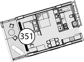 Объект, 55.1 м², 3/9 этаж, ЖК «Гостиничный комплекс Поляна Пик»