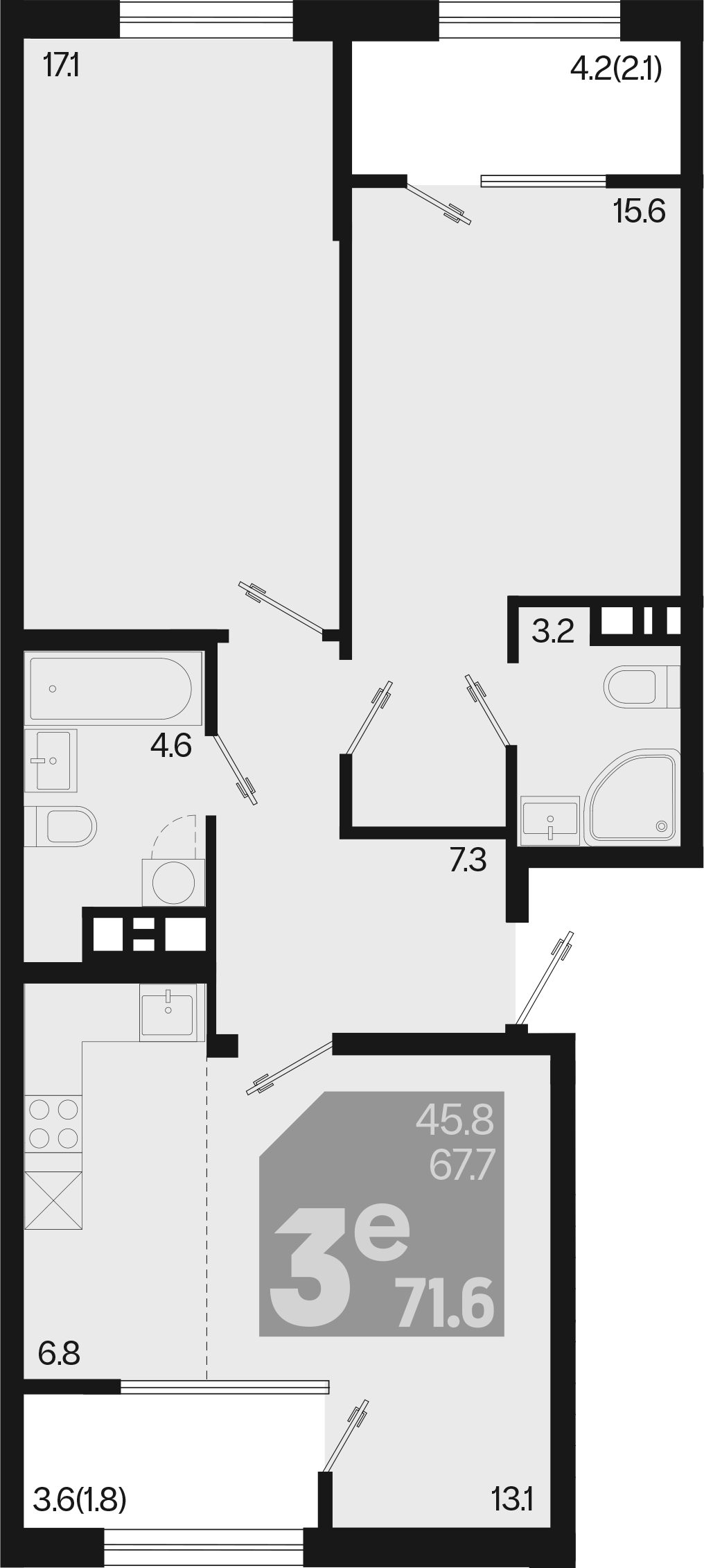 Продается 3-комн. квартира, 67.7 м²