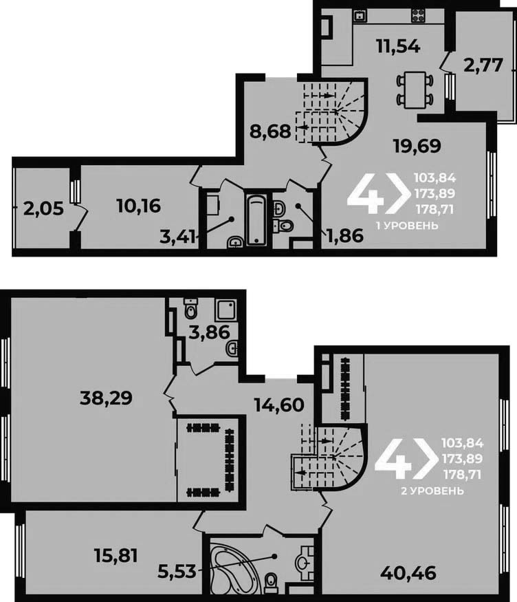 Продается 4-комн. квартира, 173.89 м²