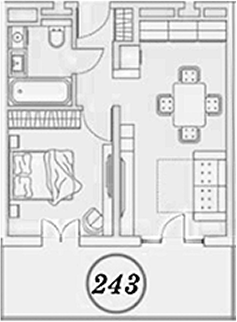 2-комн., 41.2 м², 2/5 этаж, ЖК «ГК Сан Гарден Хотел&СПА»