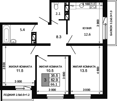 3-комн. Дыхание (АСК)