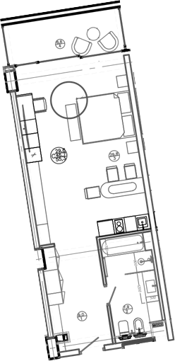Студия, 46.7 м², 2/8 этаж, ЖК «Mandarin Garden Hotel»