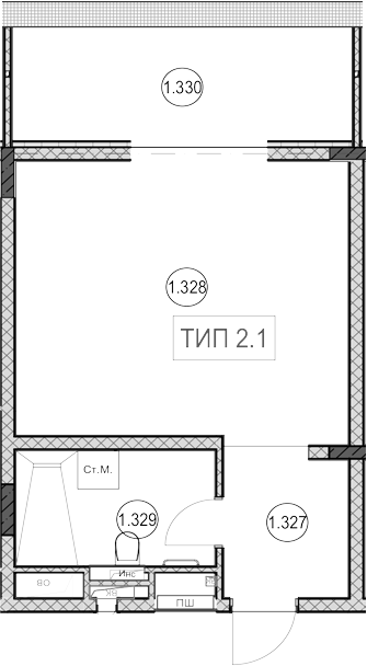 Продается 1-комн. квартира, 30.8 м²