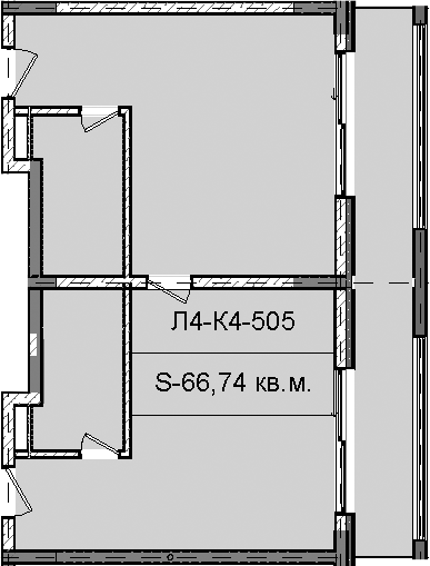 Объект, 66.74 м², 5/7 этаж, ЖК «Гостиничный комплекс Royal Beach Sochi»