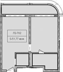 Объект, 51.77 м², 7/8 этаж, ЖК «Гостиничный комплекс Royal Beach Sochi»