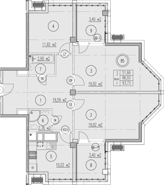 3-комн. Agoy Park Residence by Lavicon