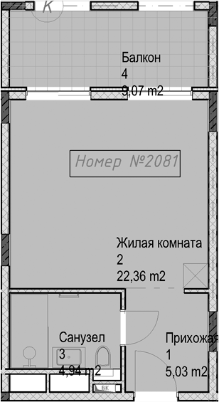 Продается 1-комн. квартира, 32.3 м²