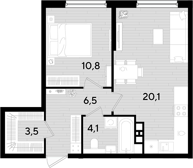 Продается 1-комн. квартира, 45 м²