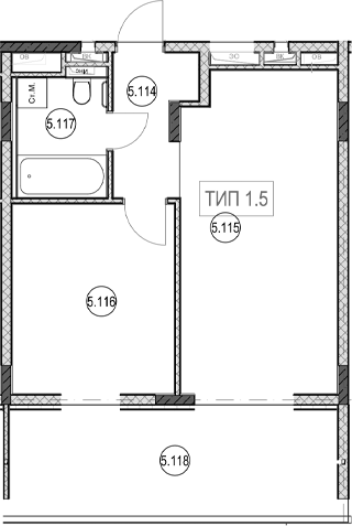 Продается 2-комн. квартира, 41.2 м²