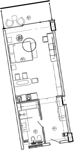Студия, 46.9 м², 4/8 этаж, ЖК «Mandarin Garden Hotel»