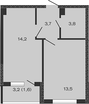 Продается 2-комн. квартира, 35.2 м²