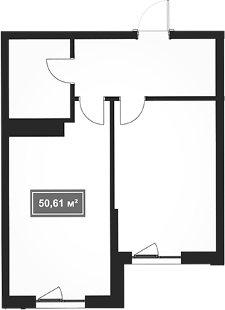 Объект, 50.61 м², 2/8 этаж, ЖК «Гостиничный комплекс Marine Garden 4»