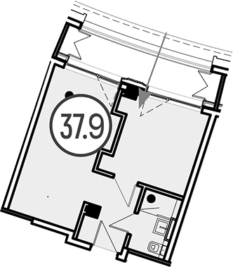 Объект, 37.9 м², 3/4 этаж, ЖК «Гостиничный комплекс GRAND CASCADE»