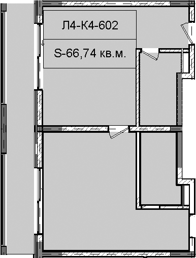 Объект, 66.74 м², 6/7 этаж, ЖК «Гостиничный комплекс Royal Beach Sochi»