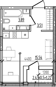 Продается 1-комн. квартира, 22.94 м²