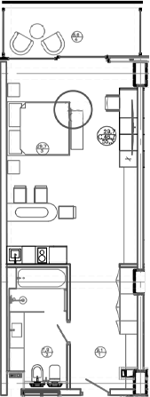 Студия, 46.7 м², 4/8 этаж, ЖК «Mandarin Garden Hotel»