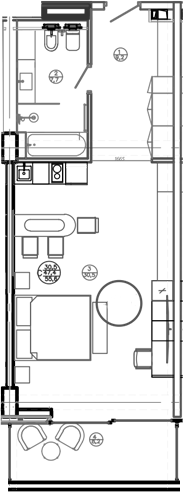 Студия, 47.4 м², 2/8 этаж, ЖК «Mandarin Garden Hotel»