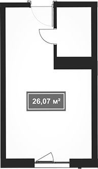 Объект, 26.07 м², 2/8 этаж, ЖК «Гостиничный комплекс Marine Garden 4»