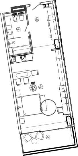 Студия, 53.3 м², 2/8 этаж, ЖК «Mandarin Garden Hotel»