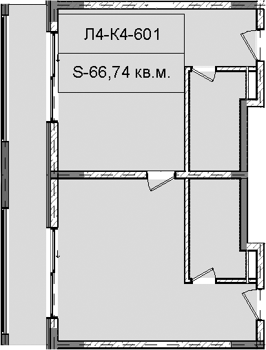Объект, 66.74 м², 6/7 этаж, ЖК «Гостиничный комплекс Royal Beach Sochi»