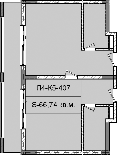Объект, 66.74 м², 4/6 этаж, ЖК «Гостиничный комплекс Royal Beach Sochi»