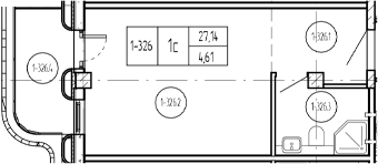 Продается 1-комн. квартира, 27.62 м²