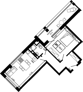 Продается 1-комн. квартира, 48.2 м²