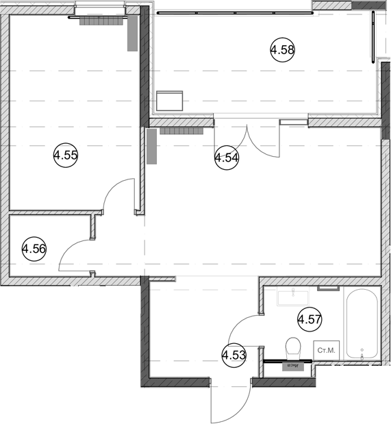 Продается 1-комн. квартира, 46.6 м²