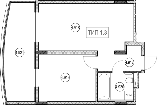Продается 2-комн. квартира, 40.3 м²
