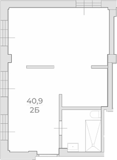 Объект, 40.9 м², 1/3 этаж, ЖК «Комплекс Luciano»