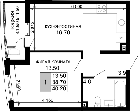 2-комн. Фонтаны