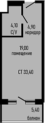 Студия, 28 м², 7/8 этаж, ЖК «Курортный отель Алеан Селект Агой»