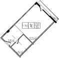 Студия, 27.87 м², 7/10 этаж, ЖК «Лучи»