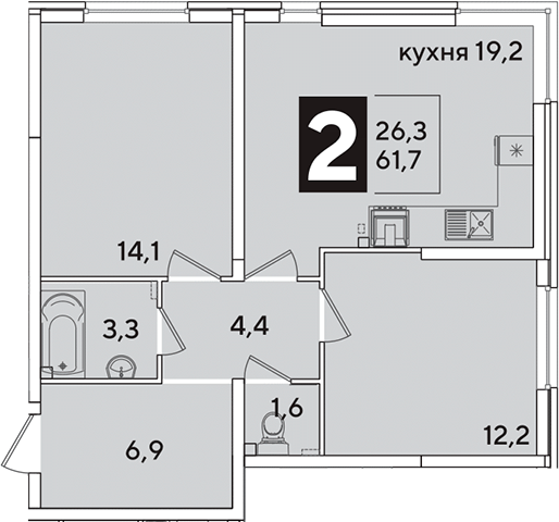 3-комн. Самолет