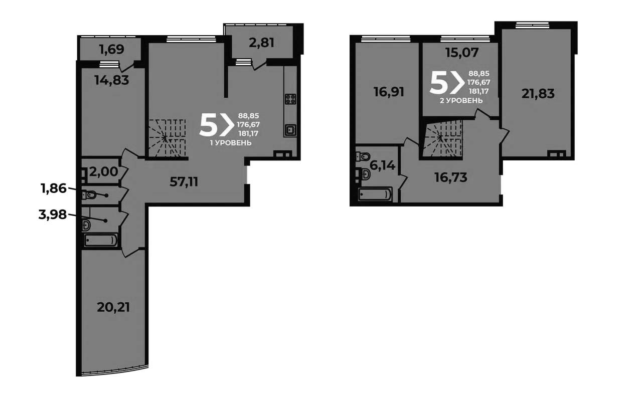 4+ комнаты, 176.67 м², 18/19 этаж, ЖК «Аксиома»