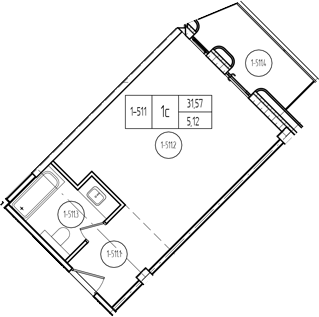 Продается 1-комн. квартира, 31.01 м²