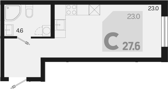 Продается 1-комн. квартира, 27.6 м²
