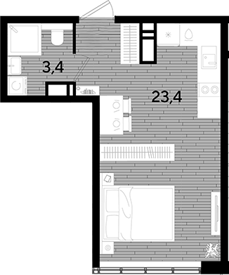 Продается 1-комн. квартира, 26.8 м²