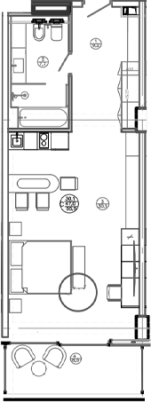 Студия, 47 м², 4/8 этаж, ЖК «Mandarin Garden Hotel»