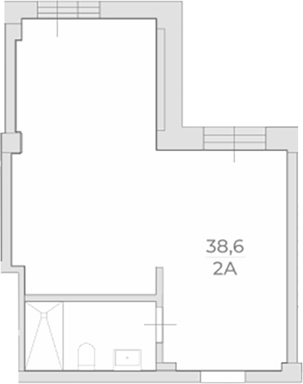 Объект, 38.6 м², 3/3 этаж, ЖК «Комплекс Luciano»