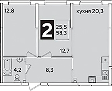 Продается 3-комн. квартира, 58.3 м²